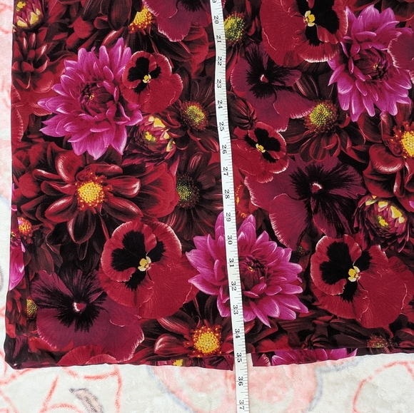 Dolce & Gabbana Red/Pink Floral Silk Midi Sleeveles Dress Zip Back Size 46 US 10 - Picture 13 of 13